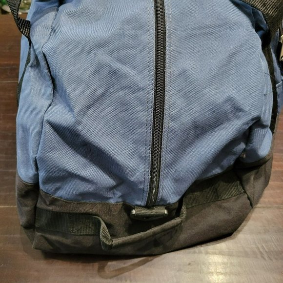 ROME Large 3-Pocket Duffle Bag 25x12" Blue Suitcase Gym Sport Carry-On Bag - Picture 7 of 10